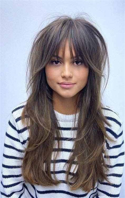 long haircut fringe|long hair with fringes styles.